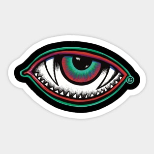 Eyeteeth Eyeball Mouth & Fangs Sticker